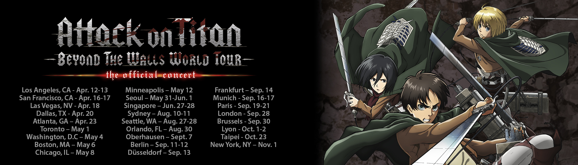 La Fée Sauvage - The Wild Faery Company - Attack on Titan - Beyond the - Attack On Titan Beyond The Wall World Tour